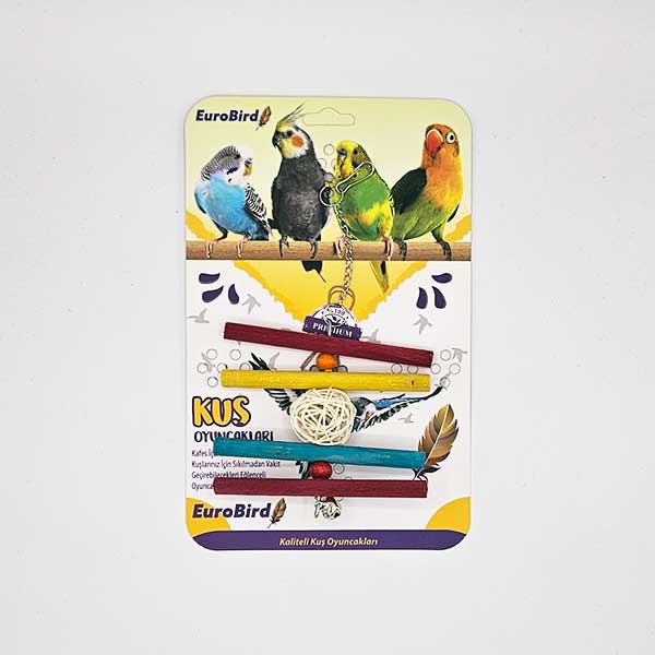 EuroBird Kuş Oyuncağı Renkli Dörtlü Tahta Merdiven