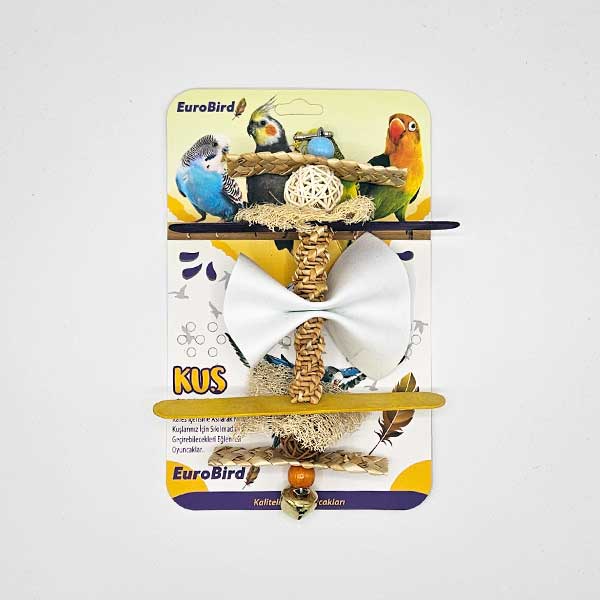 EuroBird Kuş Oyuncağı Zilli 2 Tahta 2 Burgu 2 Top