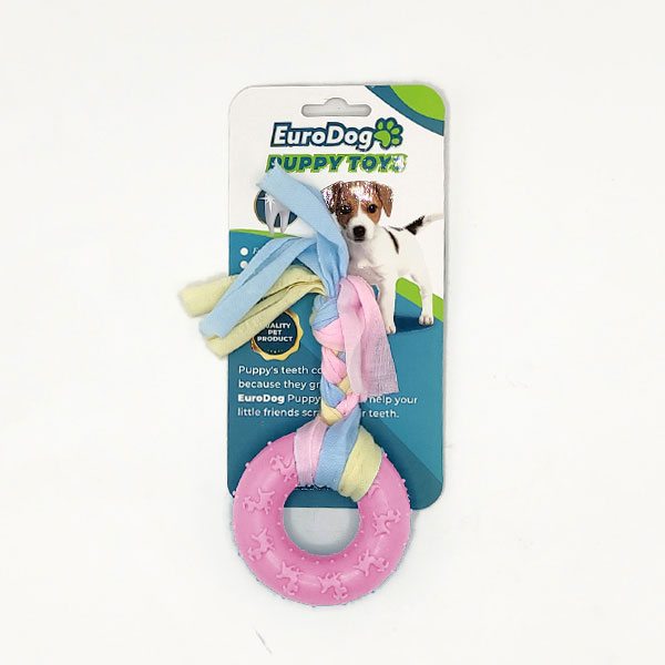 EuroDog Puppy Toys Pembe Ufak Halka Diş Kaşıma Oy.