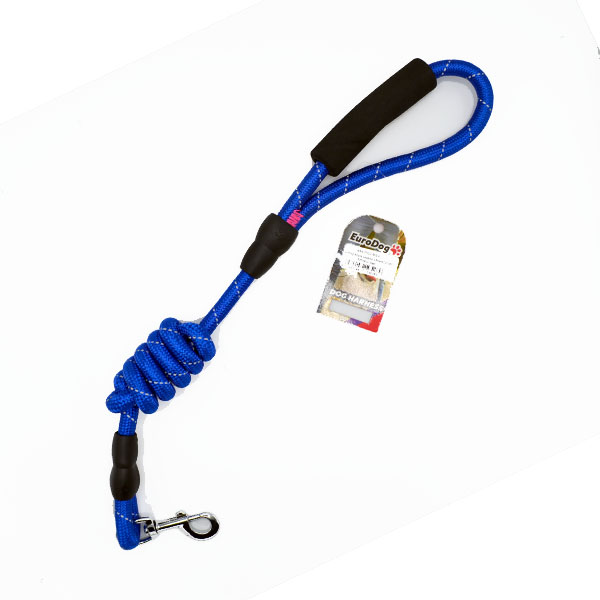 EuroDog Köpek Uzatma 14mmx120cm Reflektör Mavi