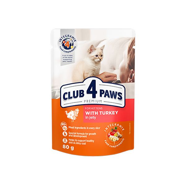 Club4Paws Hindili Premium Pouch Yavru Kedi Maması 80 Gr