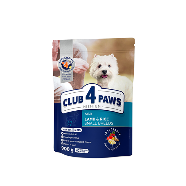 Club4Paws Premium Kuzu Etli Pirinç Küçük Irk Yetişkin Köpek Maması 900 Gr