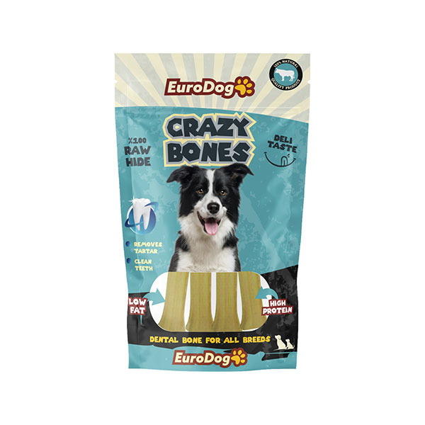 EuroGold Dog Snack Love Crazy Bone Pres Kemik 7 Cm 100 Gr.