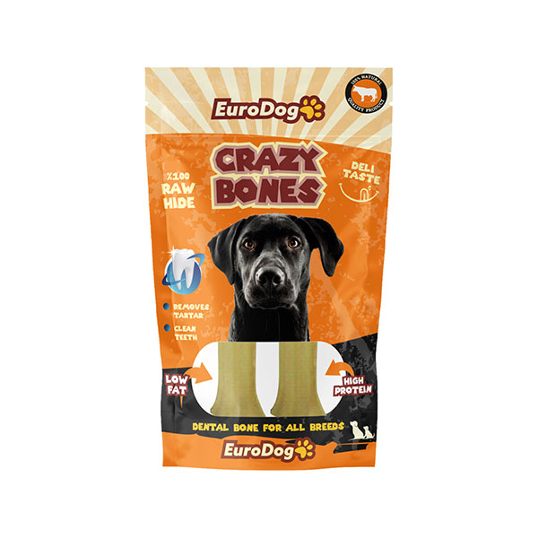 EuroGold Dog Snack Love Crazy Bone Pres Kemik 10 cm 100 Gr.