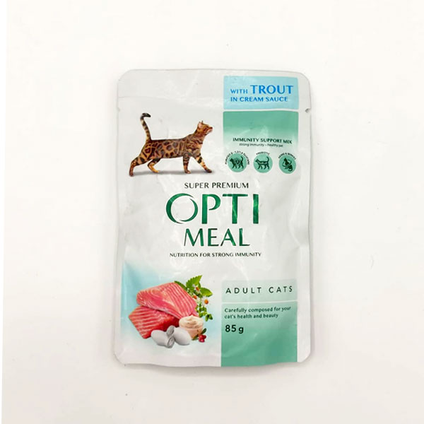 Optimeal Alabalıklı Krema Soslu Yaş Kedi Manasu.85 Gr