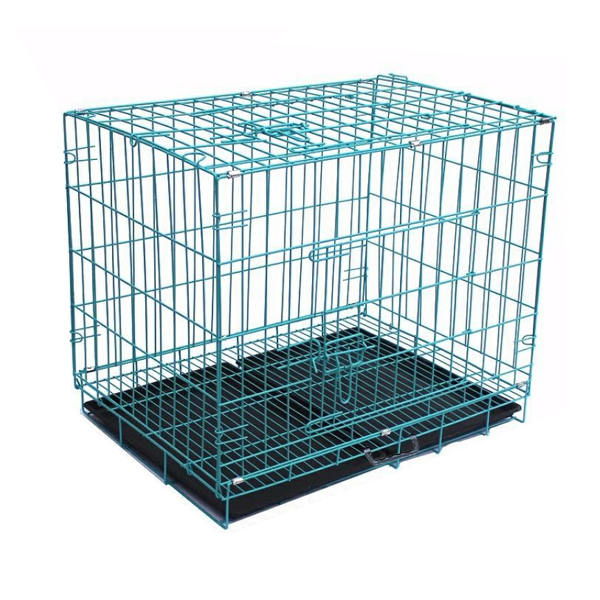Köpek Kafesi Alt Izgaralı Mavi (92x56x66)