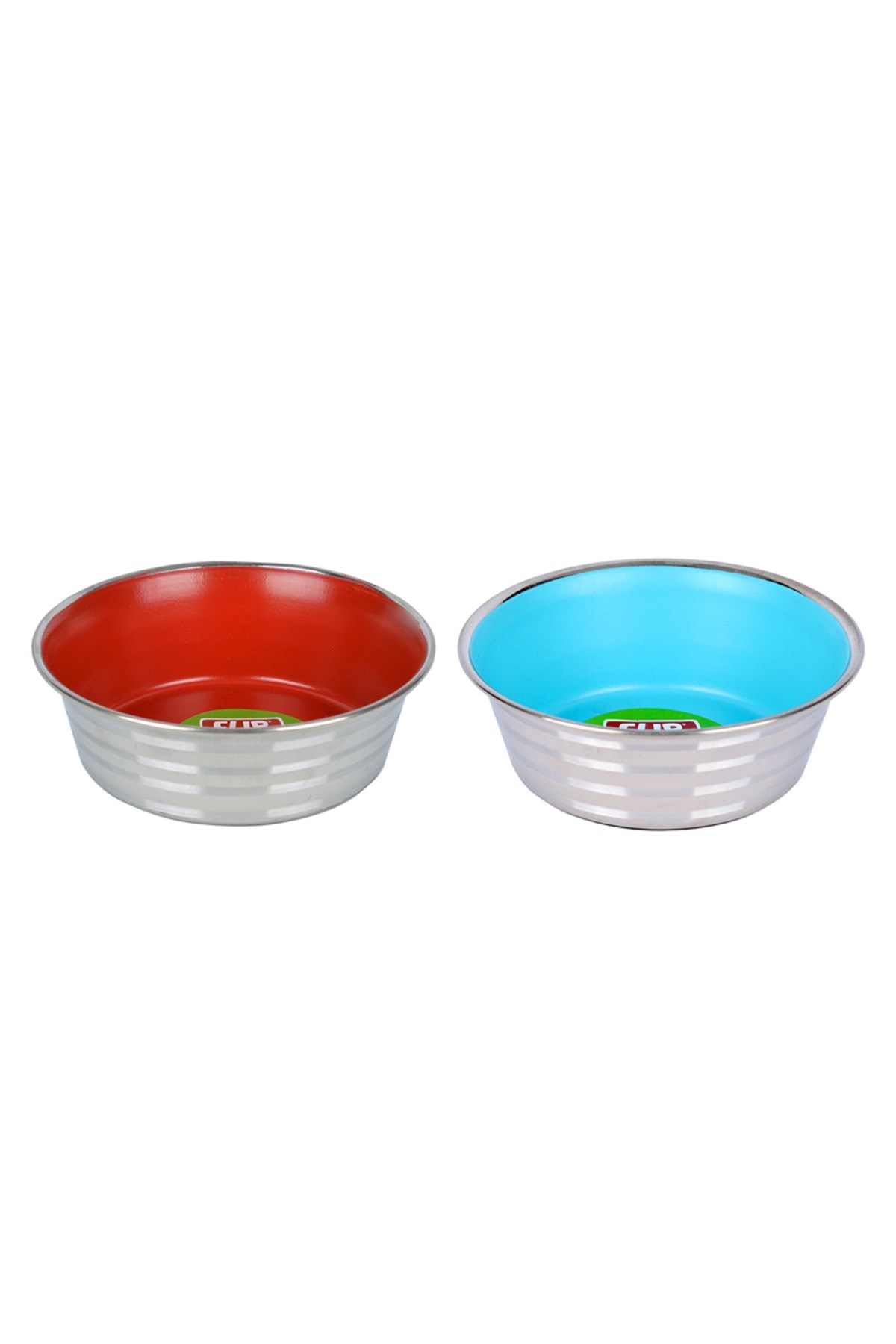 Şeritli Çelik Mama Kabı 0.47 L 16 Oz. Ke-3203s
