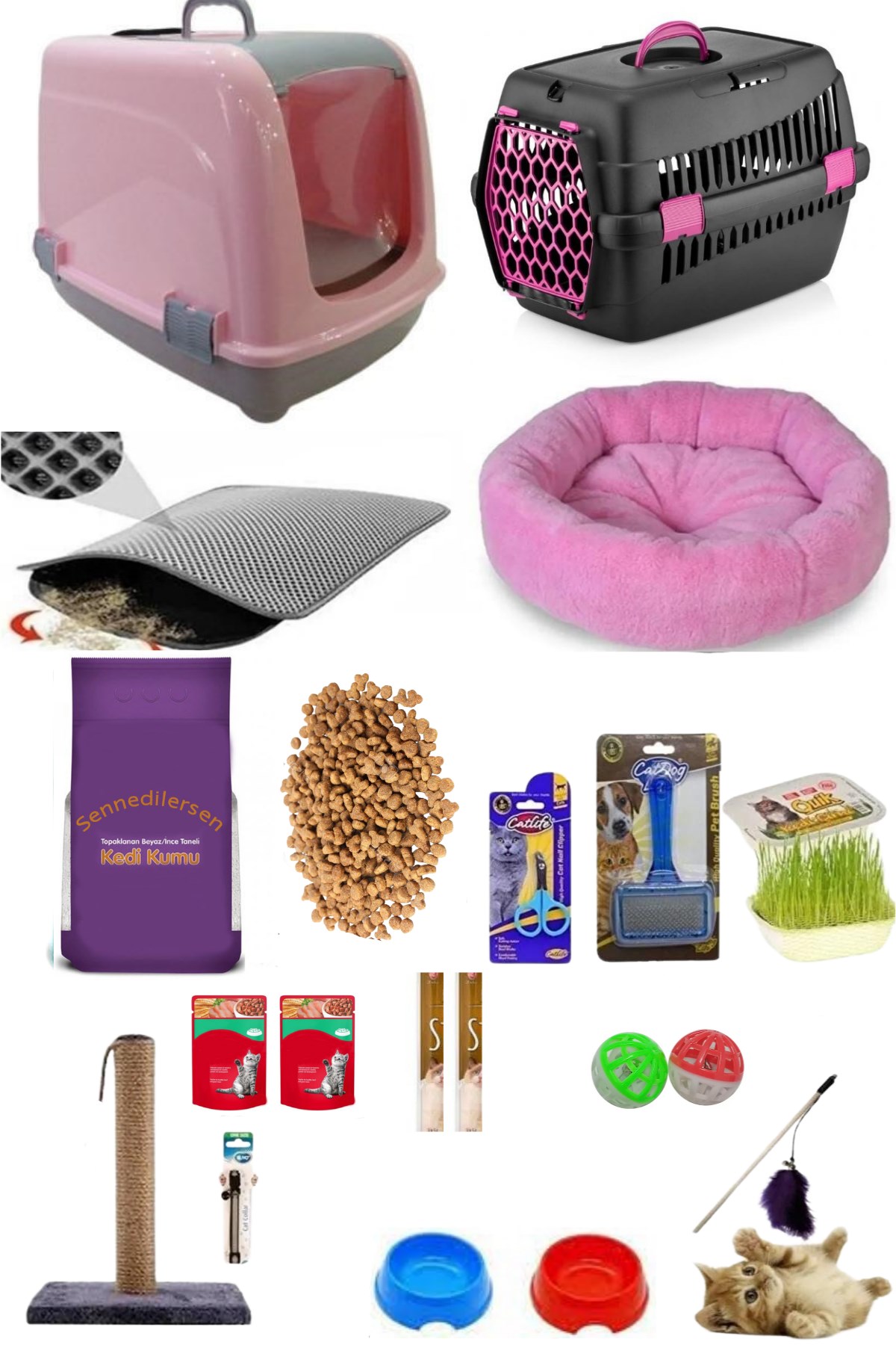 Kedi Başlangıç 20'li Paket PEMBE