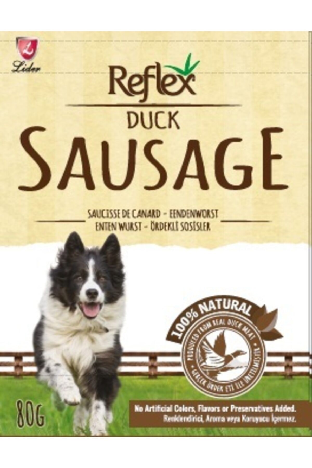 Reflex Duck Sausage  Dog Ördekli Sosisler Ödül Maması 80 Gr