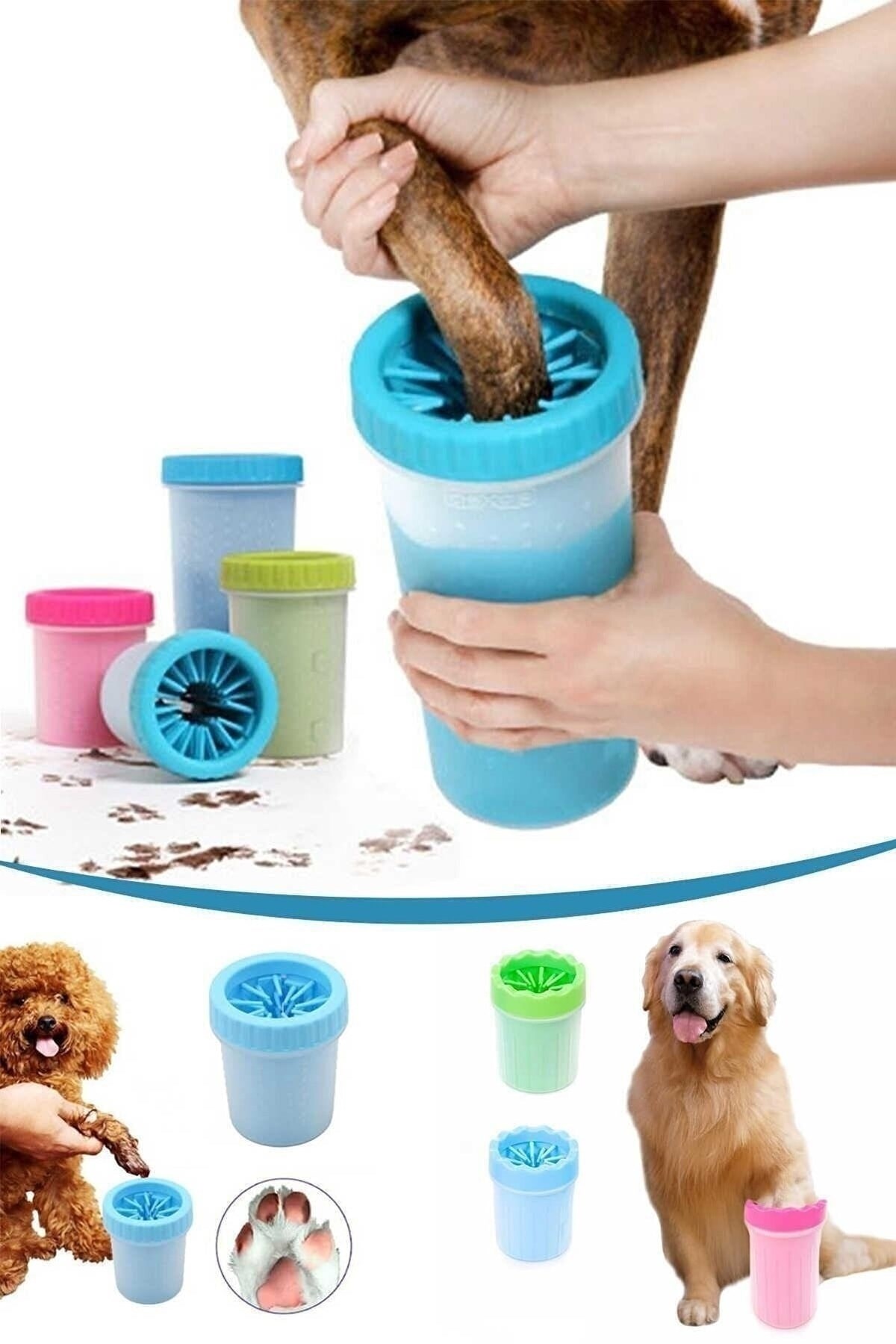 Sennedilersen Köpek Ayak Pati Yıkama Ve Temizleme Aparatı  Orta Boy 11 X9 Cm