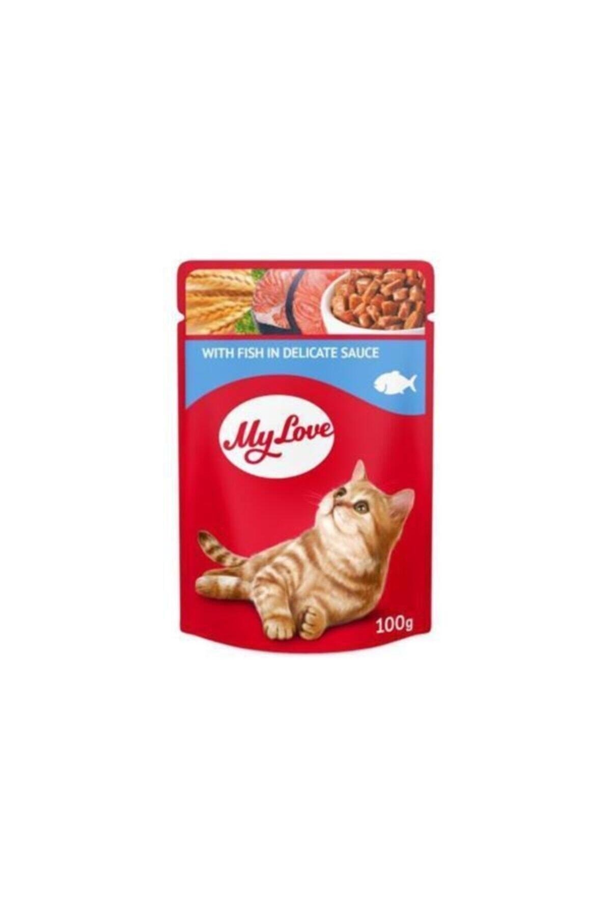 My Love Pouch Soslu Balık Etli Yetişkin Yaş Kedi Maması 100gr