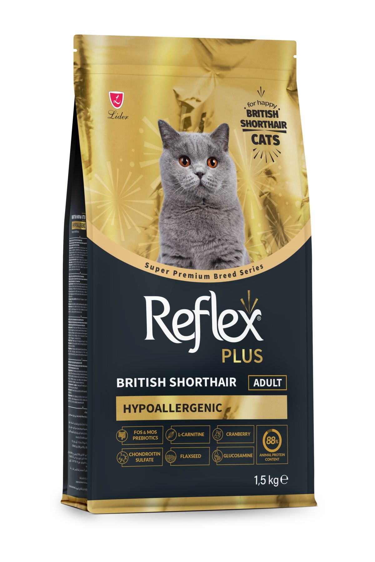 Reflex Plus British Shorthair Yetişkin Kedi Maması 1,5 kg