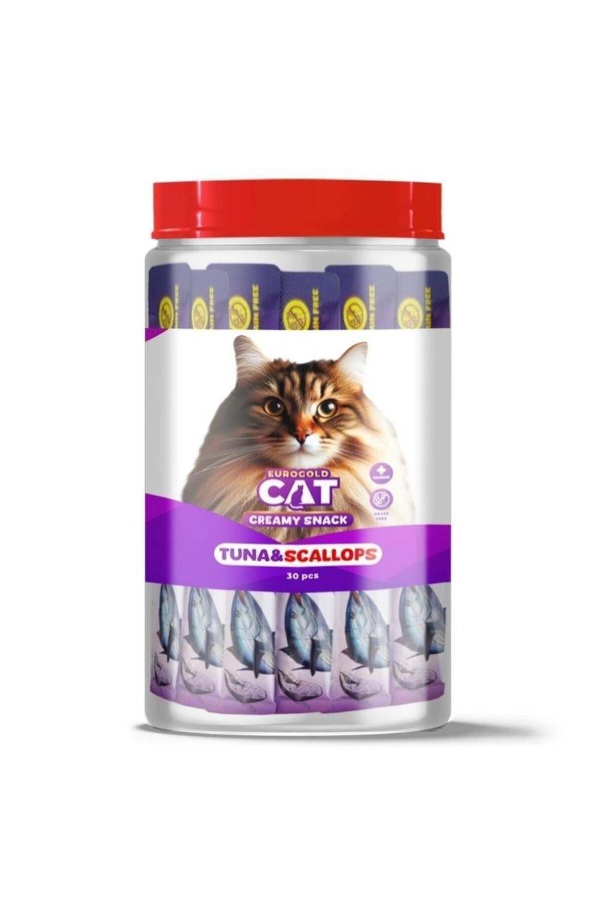 Cat Creamy Ton - Deniz Tarağı Sıvı Kedi Ödül Maması 30x15Gr