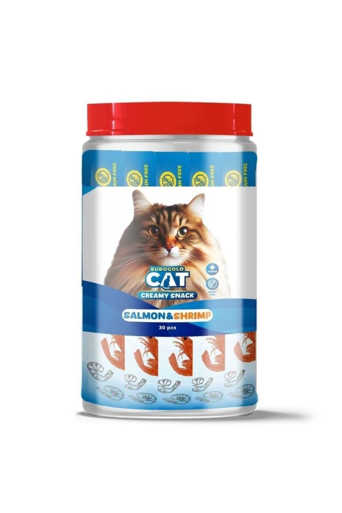 Cat Creamy Somon - Karides Sıvı Kedi Ödül Maması 30x15Gr