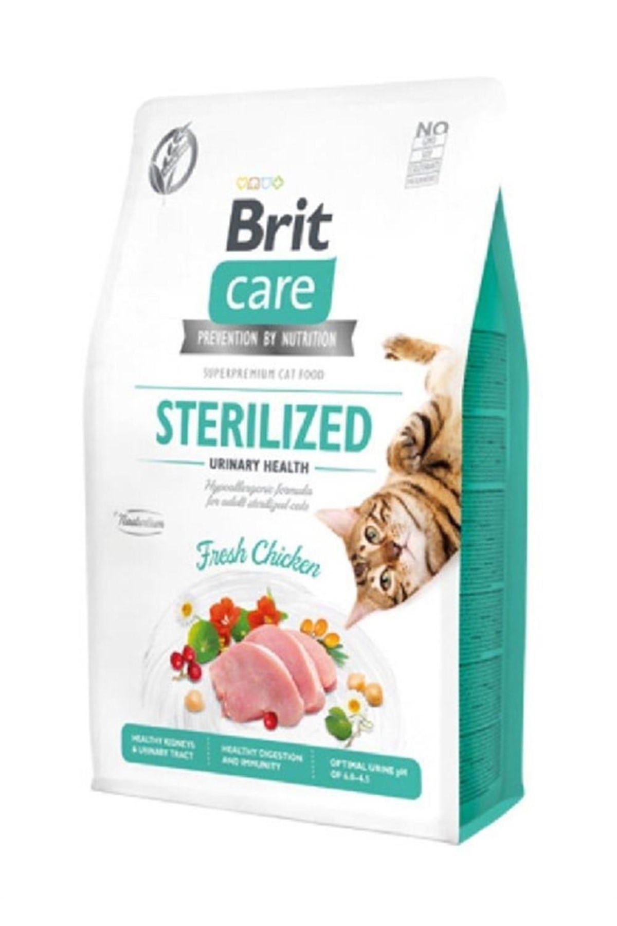 Hypo-allergenic Üriner Sistem Sağlığı Için Tahılsız Kısırlaştırılmış Kedi Maması 7 Kg