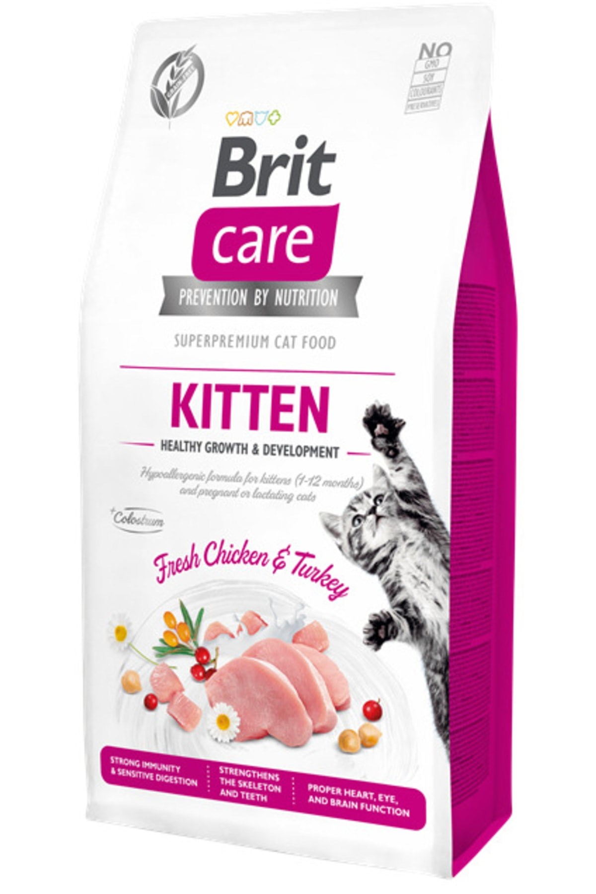 Brit Yavru - Hipoalerjenik Kitten Tahılsız Tavuk Ve Hindili Yavru Kedi Maması 7 Kg
