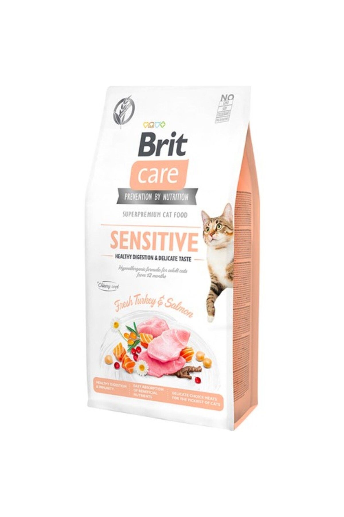 Care Tahılsız Sensitive Hindili Somonlu Kedi Maması 2 Kg
