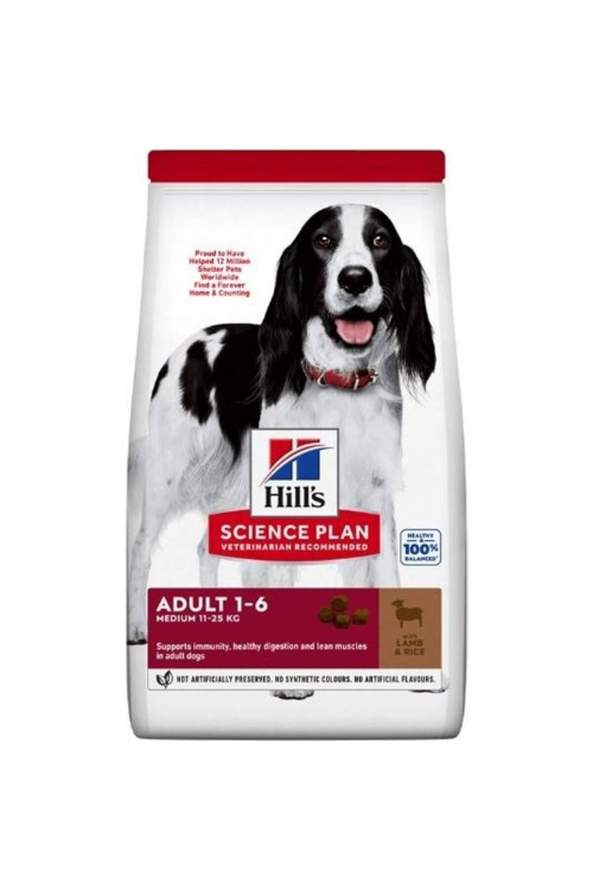 Hills Adult Medium Lamb Rice Kuzu Etli ve Pirinçli Yetişkin Köpek Maması 14 kg