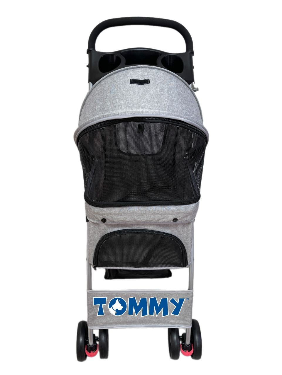 Tommy Evcil Hayvan Arabası Gri 80.5*45.5*101 Max 15kg
