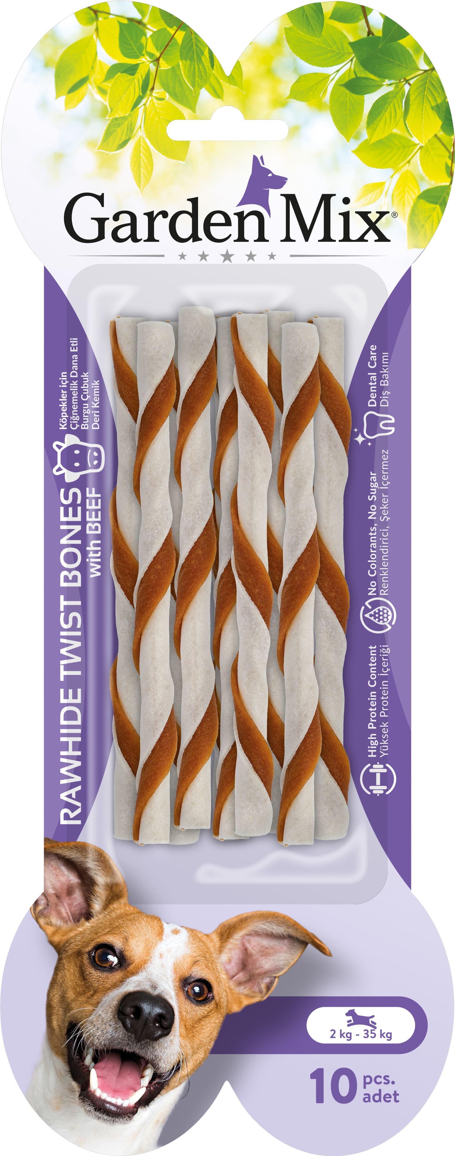 Garden Mıx Dana Etli Burgu Çubuk Kemik 10lu