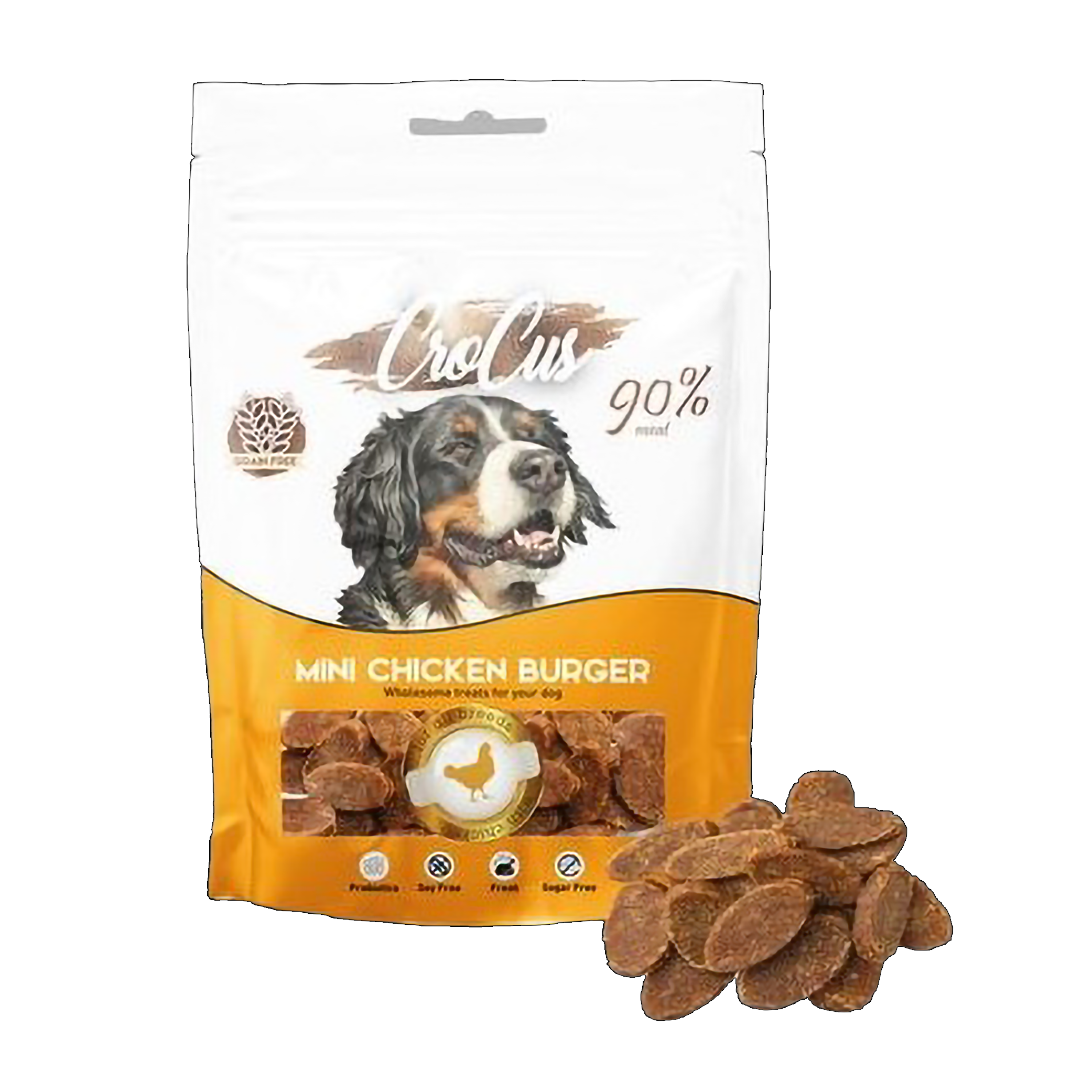 Crocus Mını Tavuk Burger Tahılsız Köpek Ödülü 80gr