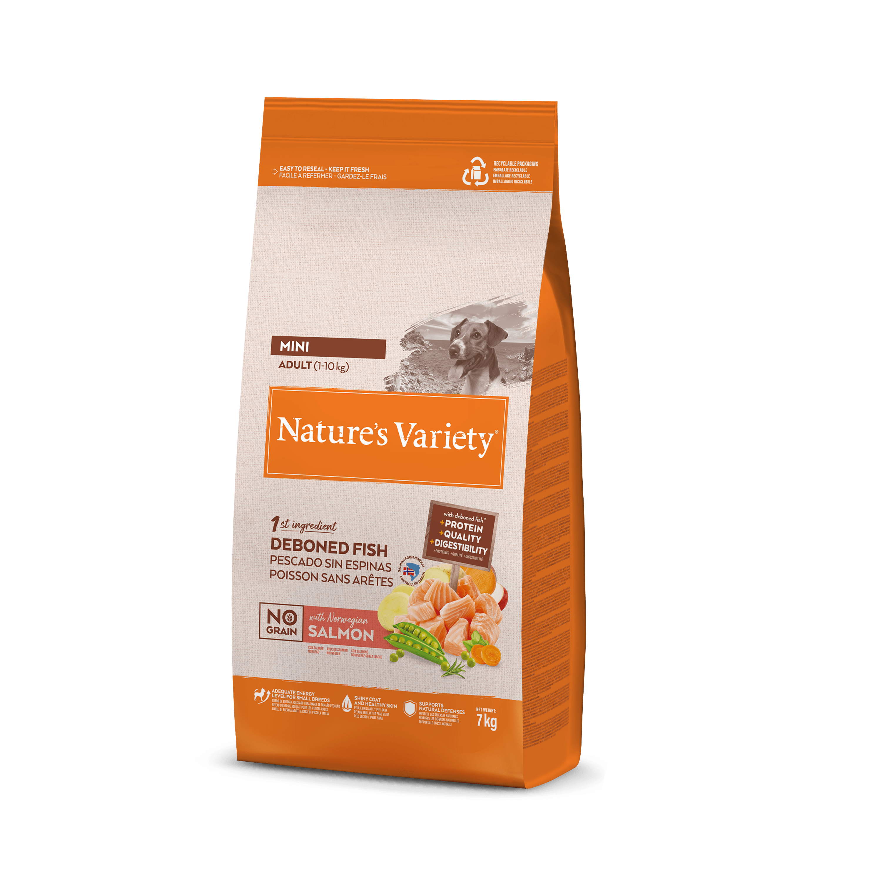 N.v. Dog No Graın Mını Adult Salmon 7 Kg