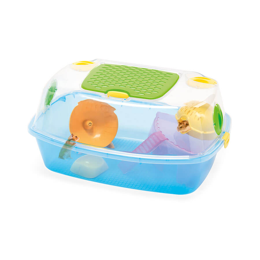 Imac Yo-yo Plus Plastik Hamster Kafesi Mavi 54x39x27cm