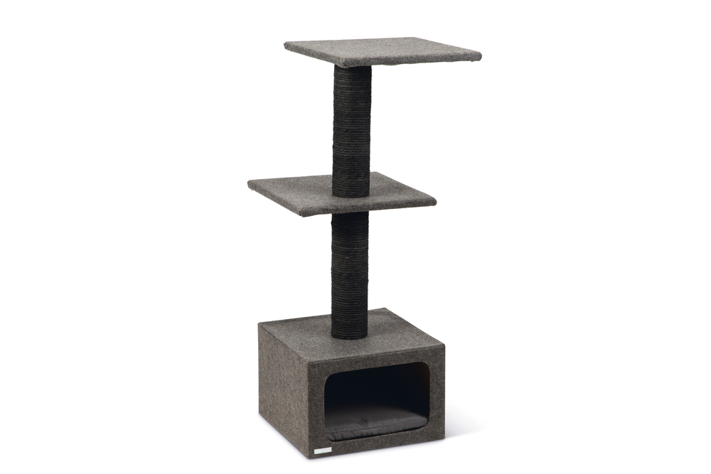 Karlıe Kedi Tırmalama+ev Dora Gri 38x38x91cm