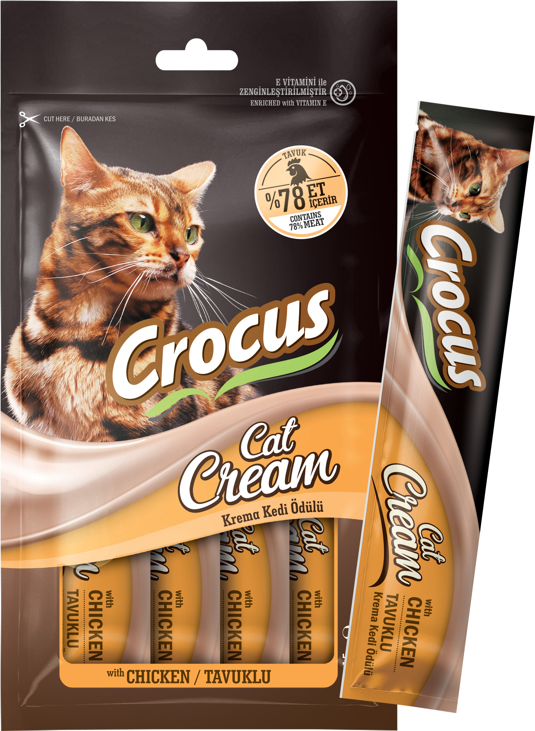 Crocus Tavuklu Krema Kedi Ödülü 4x15g
