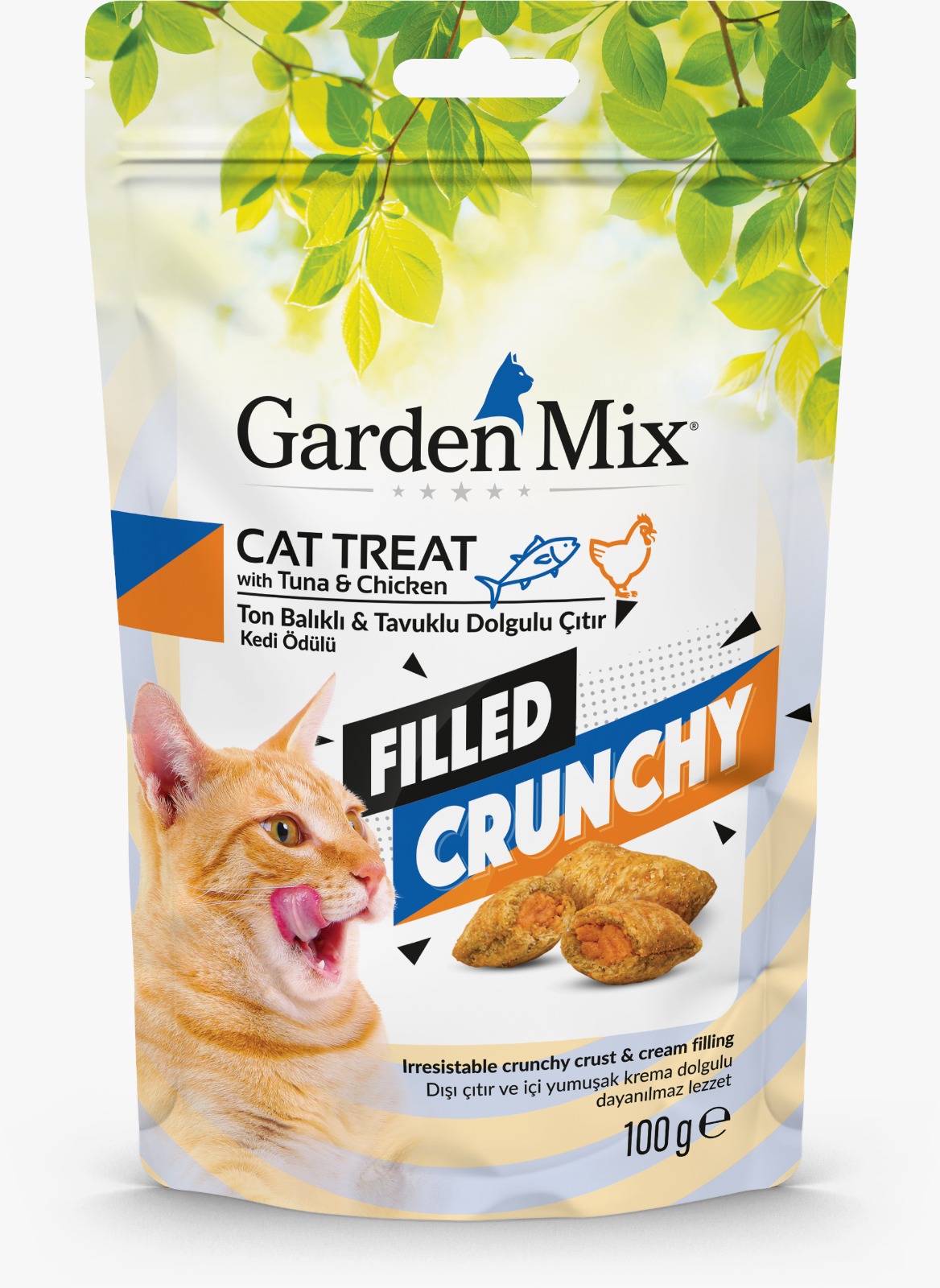 Gardenmix Ton Balıklı Ve Tavuklu İçi Dolgulu Kedi Ödülü 100 Gr