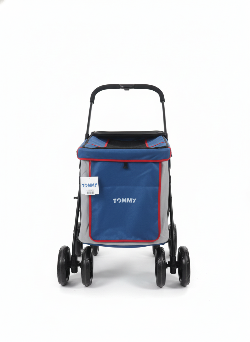 Tommy Evcil Hayvan Arabası Mavi 102*62*105cm Max 40kg