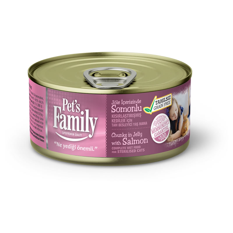 Pets Famıly Tahılsız Kısrlş. Somonlu Kedi Kon.100g
