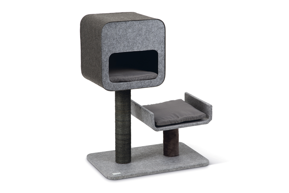 Karlıe Kedi Tırmalama+ev Tınka Gri 60x40x82cm