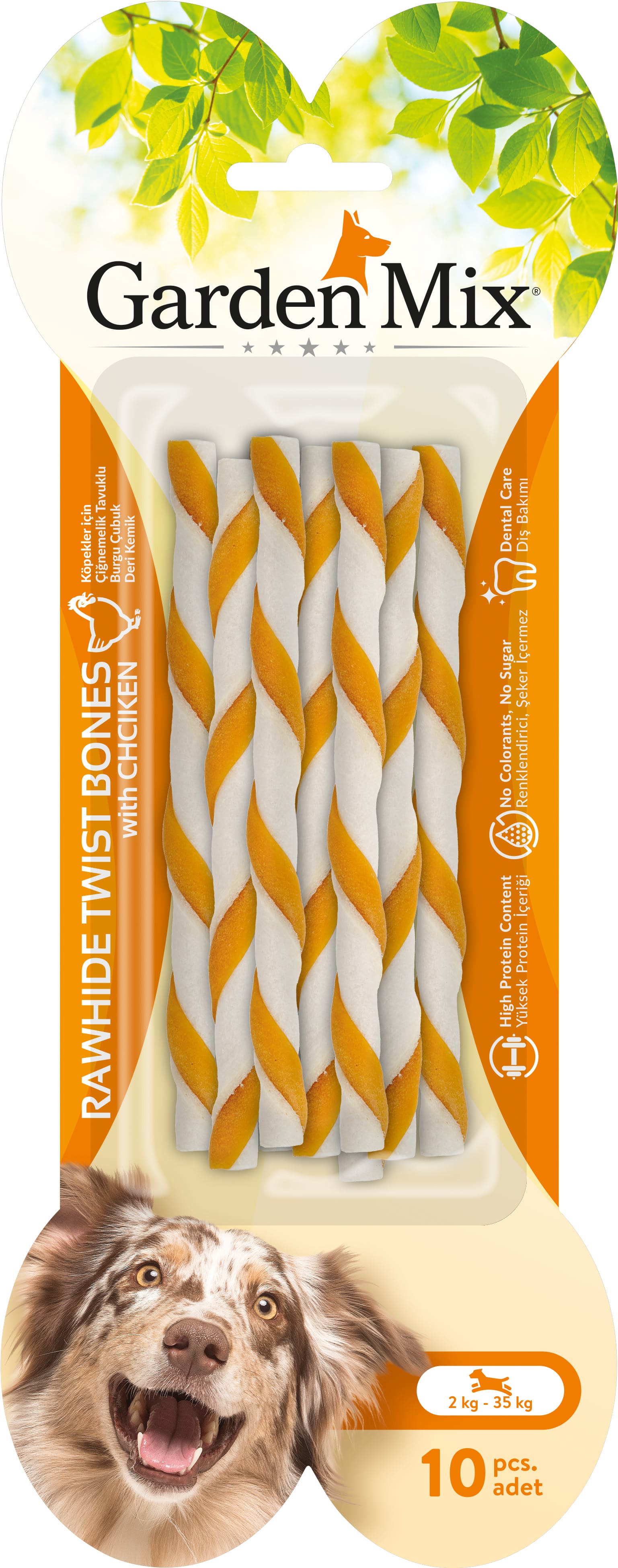 Garden Mıx Tavuklu Burgu Çubuk Kemik 10'lu