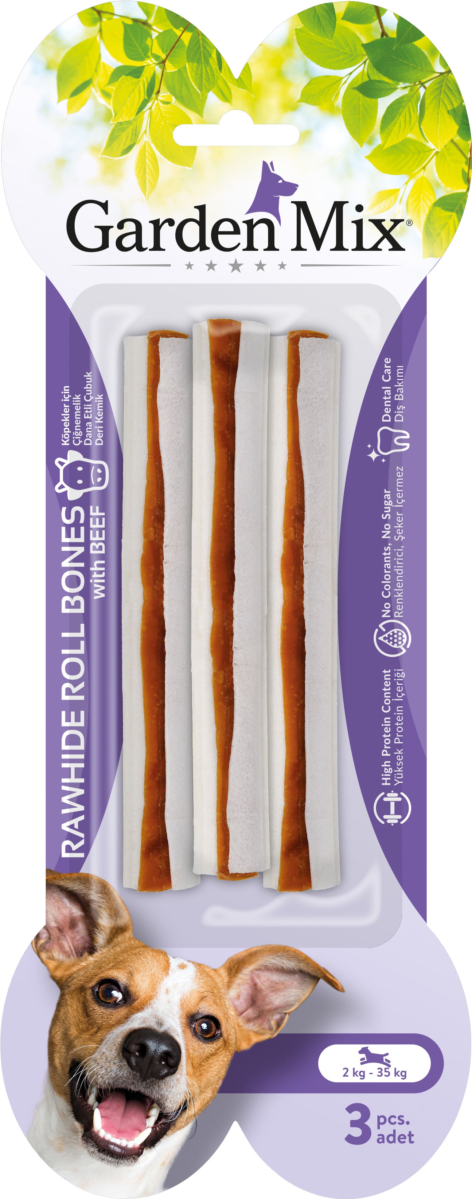 Garden Mıx Dana Etli Çubuk Kemik 3'lü 15 Cm