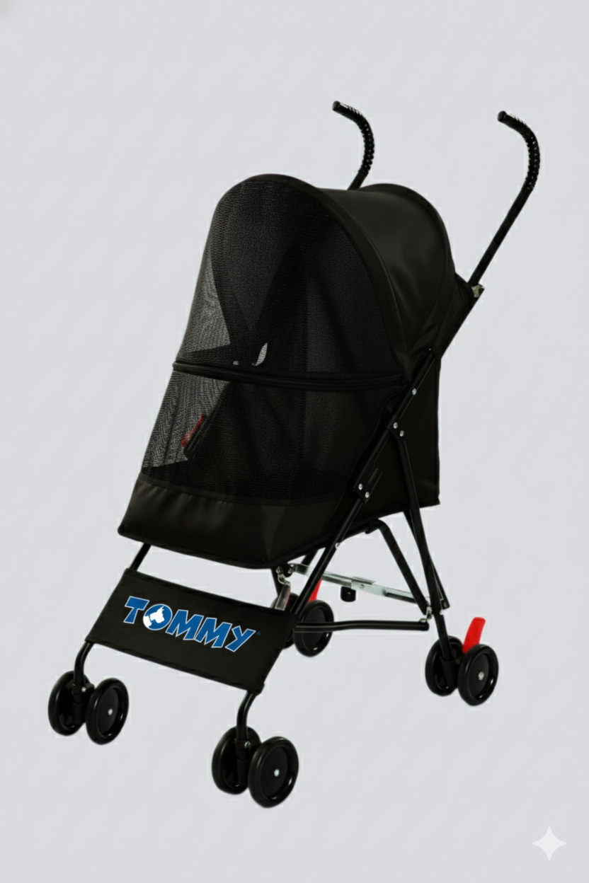 Tommy Evcil Hayvan Arabası Siyah 60*43*94cm Max 15 Kg