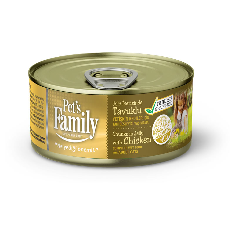 Pets Famıly Tahılsız Yet. Tavuklu Kedi Kon. 100g